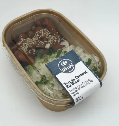 Illustration du rappel ALERTE : porc au caramel barquette 300g carrefour le marche'' - suspicion de contamination bactériologique