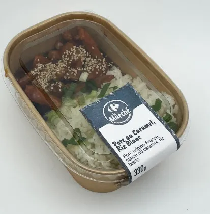 Illustration du rappel ALERTE : porc au caramel barquette 300g carrefour le marche'' - suspicion de contamination bactériologique