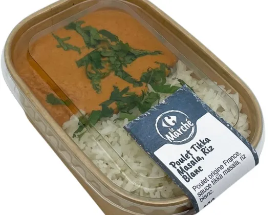 Illustration du rappel ALERTE : poulet tikka masala barquette 330g carrefour le marche - suspicion de contamination bactériologique