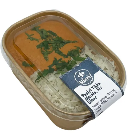 Illustration du rappel ALERTE : poulet tikka masala barquette 330g carrefour le marche - suspicion de contamination bactériologique